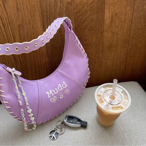 Vintage Lilac Mudd Shoulder Bag - Picture 3 of 3